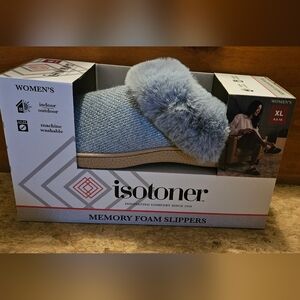 Isotoner Women's Soft Blue Slippers